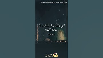 سورة النصر -{ إذا جاء نصر الله والفتح } القارئ/محمد رمضان عبد المنعم.  @alshaer_2023