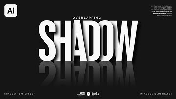 Overlapping Shadow Text Effect With Reflection in Illustrator | Shadow Typography | Illustrator 2025