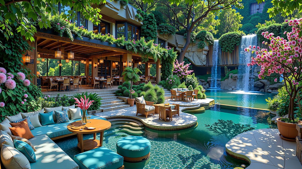 Forest Terrace Jazz | Secret Outdoor Café Jazz with Nature Therapy for Relaxation & Work