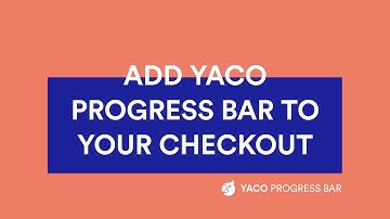 Add Yaco Progress Bar to the checkout Shopify Plus feature