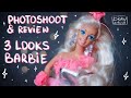 Barbie photoshoot || Doll review || 3 looks Barbie 1994 unboxing