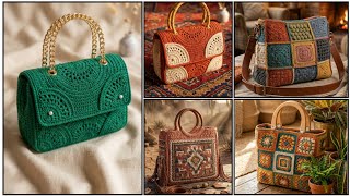 Trendy Beautiful Crochet  Handbag | Handmade 3D Flower Tote Bag design ideas