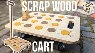 Scrap Wood Shop Cart DIY - With A Trick Handle!