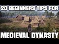 20 beginners tips for medieval dynasty  survival game guide