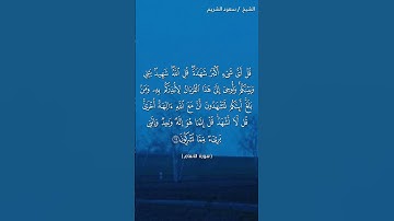 سورة الأنعام ( ١٩ - ٢٠) / سعود الشريم