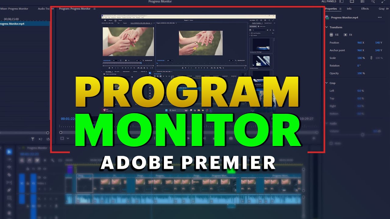 How to Use Program Monitor in Adobe Premiere - YouTube
