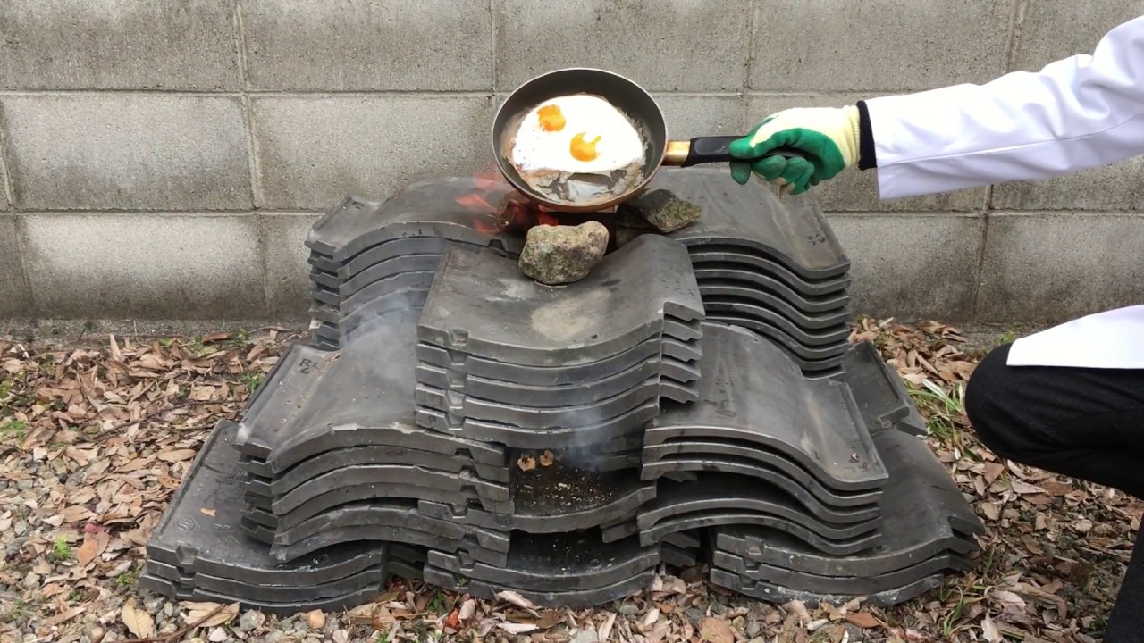 Let's make a rocket stove out of roof tiles. - YouTube