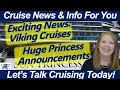 Cruise news huge princess announcements exciting viking cruise news  sun princess naming ceremony