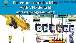 Eot crane control wiring with VFD and its programming | Industrial crane remote wiring |