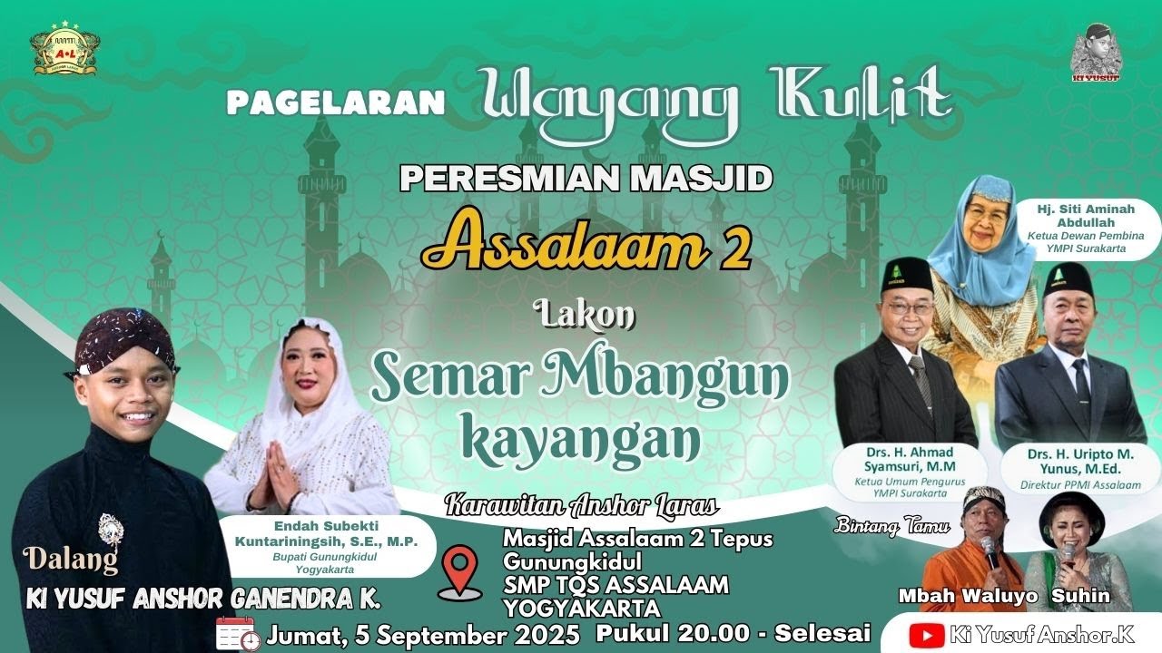 LIVE WAYANG KI YUSUF ANSHOR / SEMAR BANGUN KAYANGAN / WALUYO & SUHIN / TEPUS GK