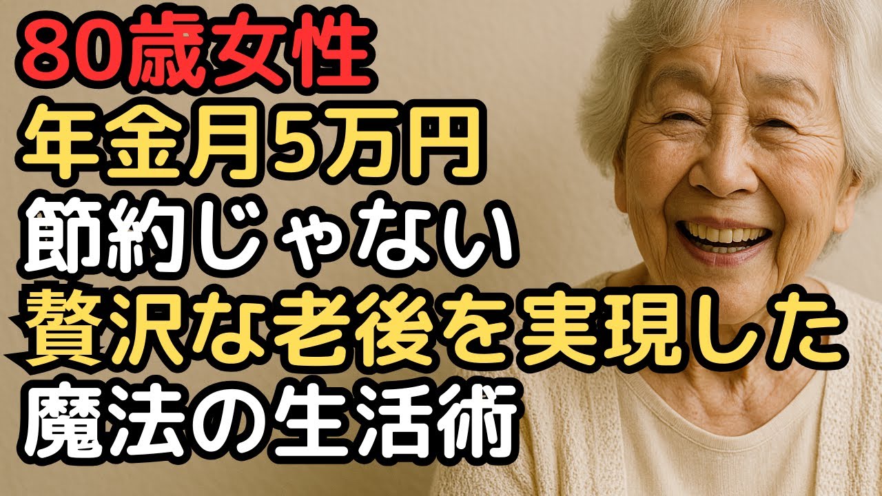80歳女性、年金5万円で『贅沢な老後』を実現した『魔法の生活術』大公開！