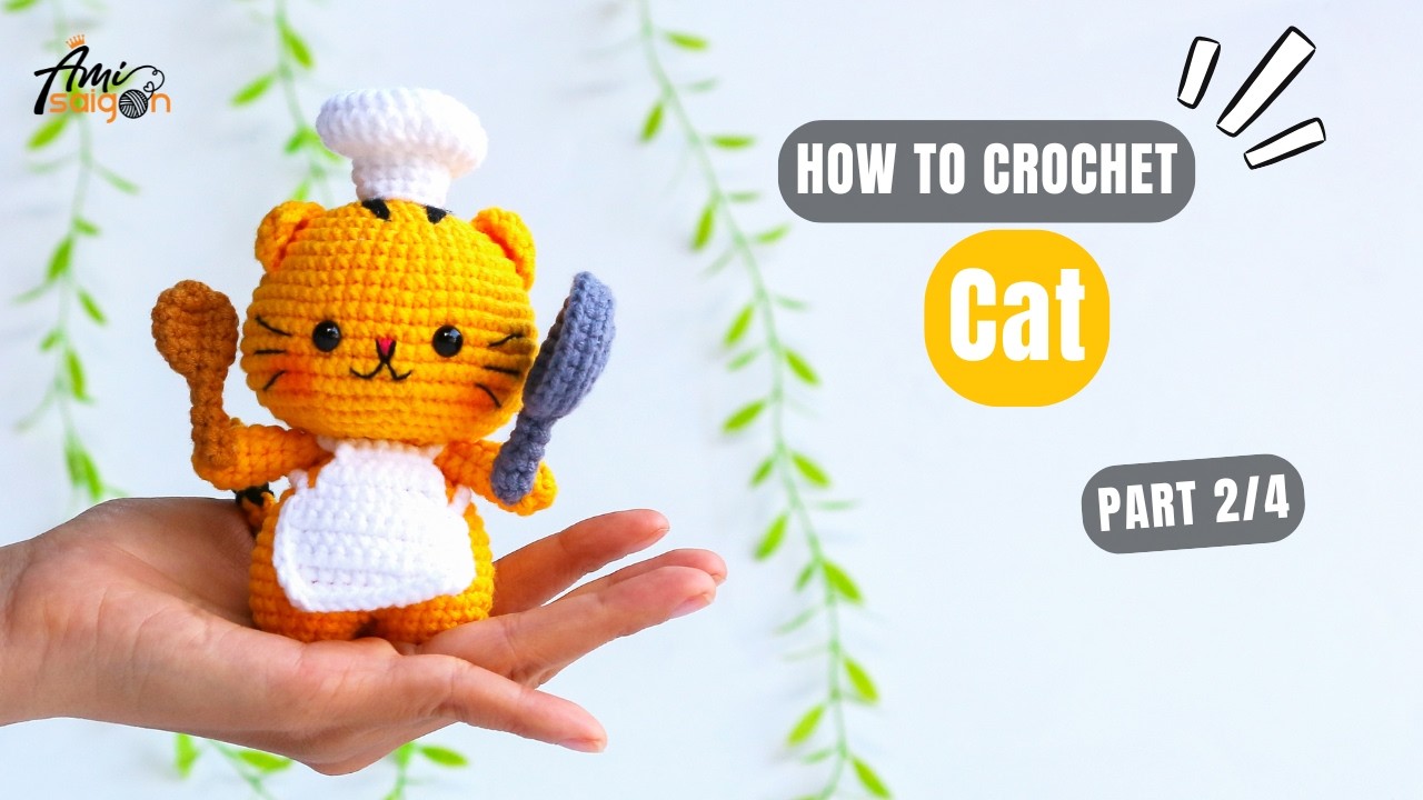 #999 | Cat Amigurumi (2/4) | How To Crochet Animals Amigurumi | @AmiSaigon