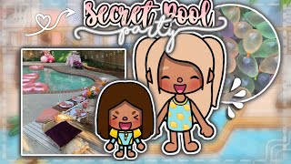 The Girls throw a SECRET POOL PARTY?!🌷🌟|| *Voiced🔊*|| Toca Boca Family Roleplay|| ItzViolet