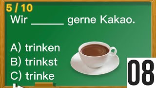 Verben konjugieren: trinken | Deutsche Grammatik | Grammar Quiz | Learn German screenshot 4