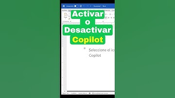 ✅Cómo Activar o Desactivar COPILOT en WORD en segundos! #microsoft #excelfacil #excelbasico