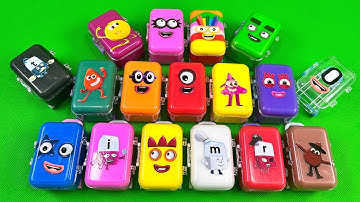 Looking Numberblocks & Colourblocks with Suitcase CLAY Coloring! Satisfying Video ASMR