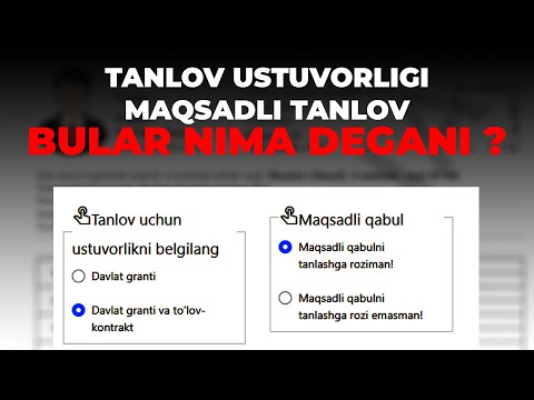 Video: Tanlov Nima?