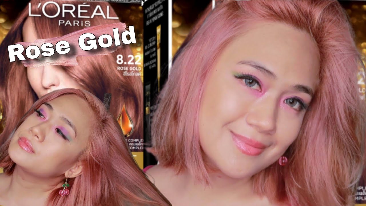 Excepcional Gladys Corte REVIEW | L'oreal Paris (Excellence Fashion) hair color in ROSE GOLD -  YouTube