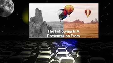 A drive-in movie intro