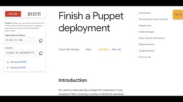 Finish a Puppet deployment || #qwiklabs || #coursera