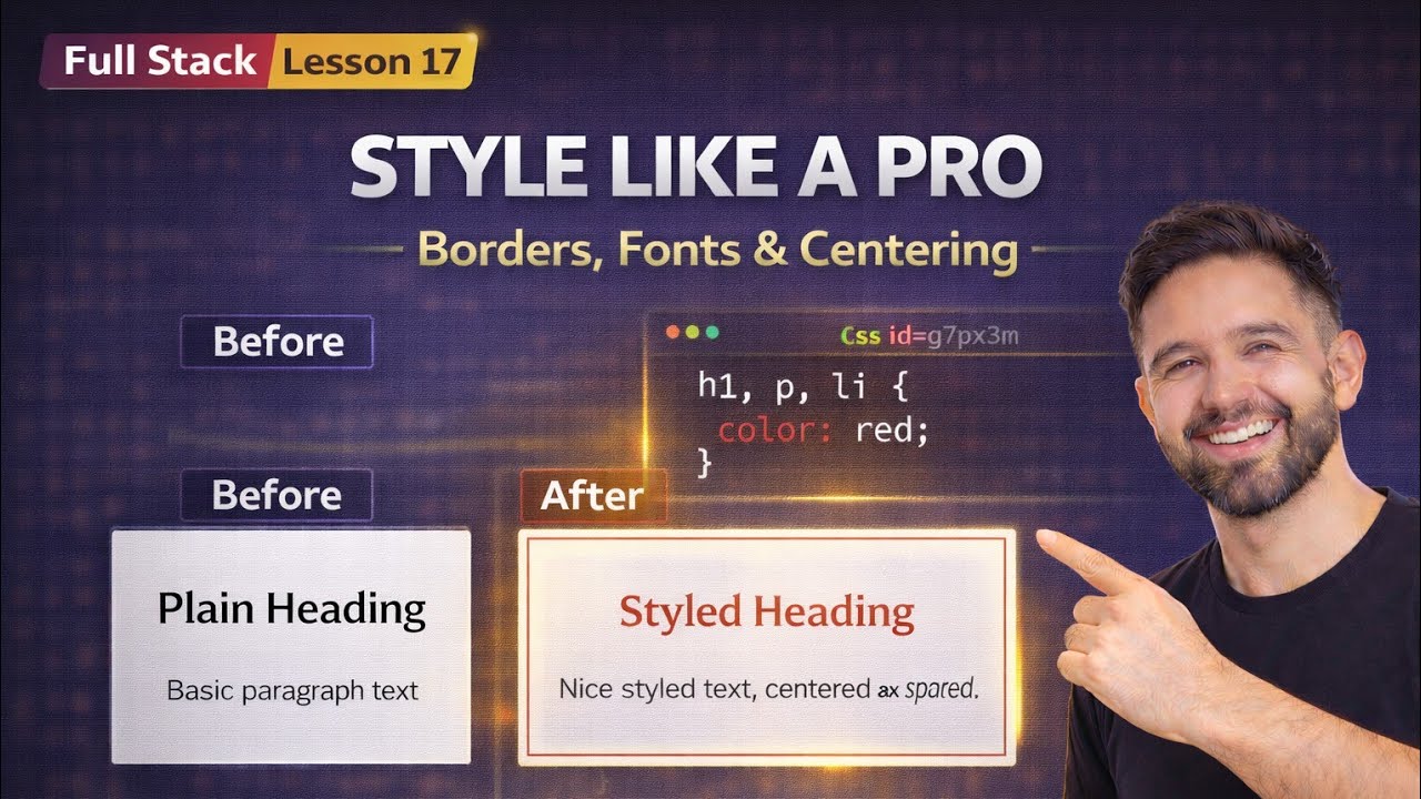 How to Style Multiple HTML Elements with CSS | Fonts, Borders ...