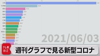 「沖縄が突出して深刻に」週刊グラフで見る新型コロナ（2021年6月4日）
