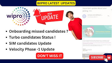 WIPRO ELITE ONBOARD UPDATE | SIM | TURBO | VELOCITY | 2022 |