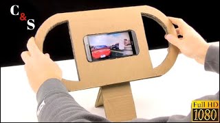 How to Make a Gaming Steering Wheel for Any Smartphone or Tablet From Cardboard | 1080pFULL HD | C&S