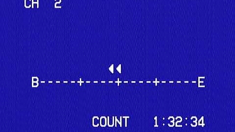 VCR Rewind Screen - Blue Background VHS Rewinding Channel 2