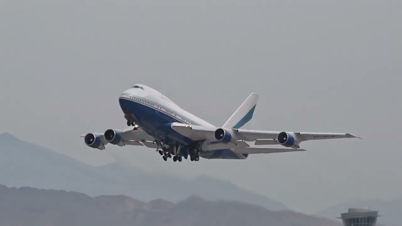 Las Vegas Sands Boeing 747SP-31(VP-BLK) departing Las Vegas!