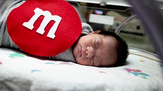 NICU infants at Carilion Children’s wear handmade Halloween costumes