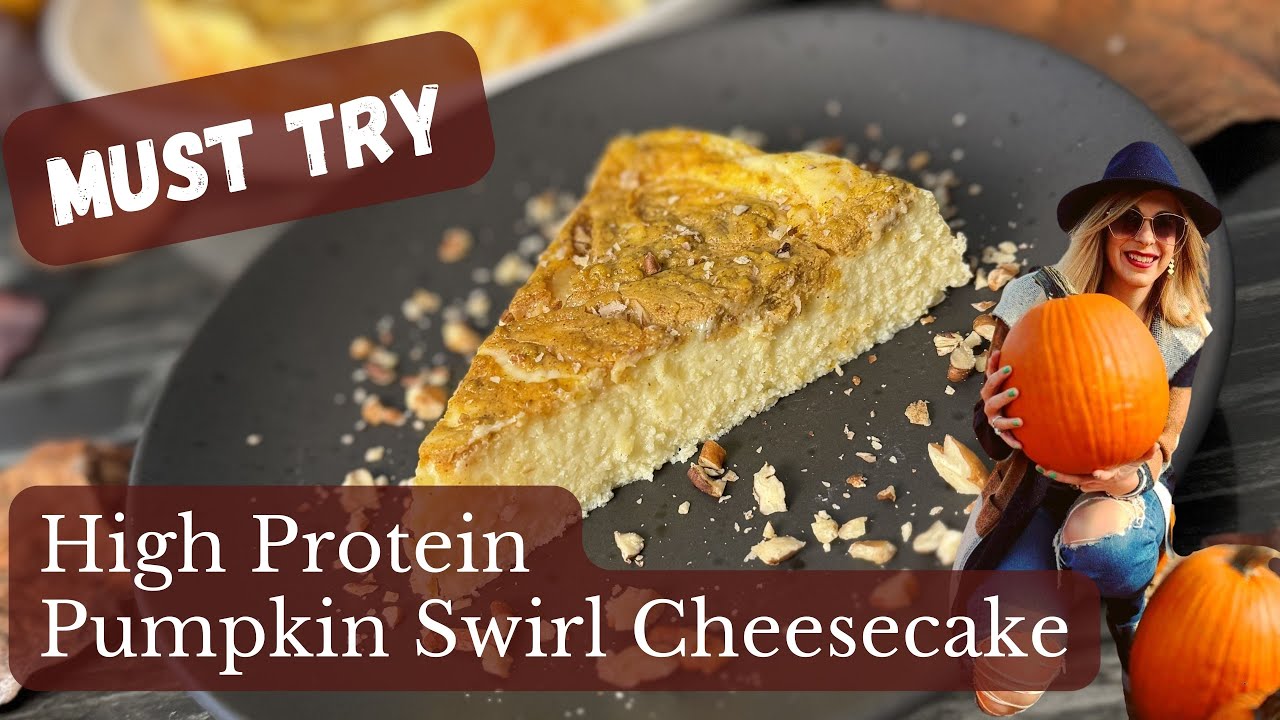 Всего 150 калорий! Этот протеиновый чизкейк с тыквенным зефиром ОБЯЗАТЕЛЬНО нужно приготовить осе...