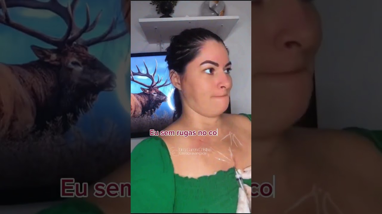 Auto aplicação de Bioestimulador de Colágeno no colo.