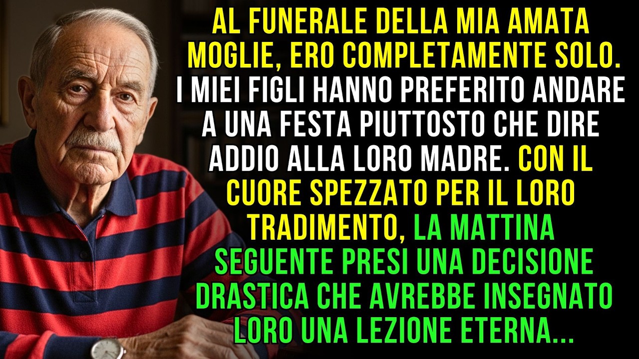 Nessuno è venuto al funerale di mia moglie. I miei figli hanno scelto la festa invece dell’addio...
