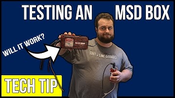 How To:  Testing an MSD 6AL