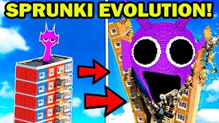 GIANT SPRUNKI in MINECRAFT VS BUILDINGS! Big & Small SPRUNKI vs Dynamic MINECRAFT Building Reaction
