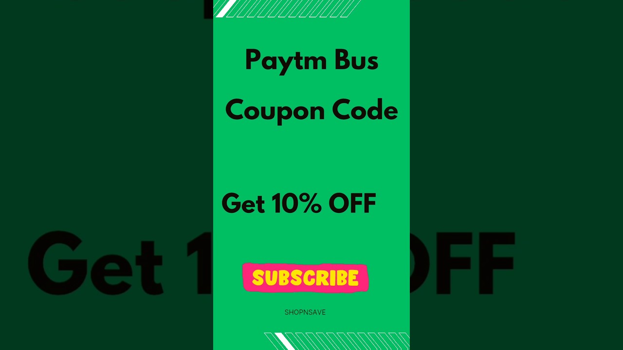 Paytm Bus Coupon Code 10% off 