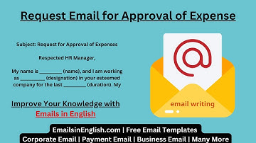 Request Email For Approval Of Expense - Email Requesting Expense Approval