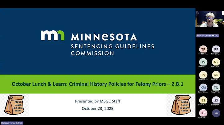 Lunch & Learn October 2025. Criminal History Policies for Felony Priors - 2.B.1