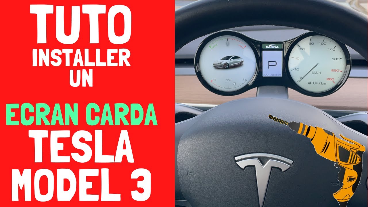 Compteur de vitesse additionnel tableau de bord Tesla Model 3 Y