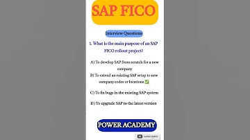 SAP FICO Interview Questions & Answers August 14, 2025#shorts