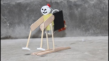 How to Make RC Skating Robot from Wooden Ice-Cream Sticks
