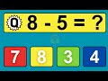20 one digit subtraction quiz  math quiz for kids