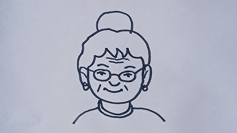 How to draw Grandma / Grandma drawing easy step by step