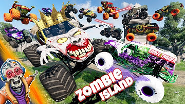 Monster Jam Zombie Island Compilation #19 | Racing, Freestyle, and High Speed Jumps