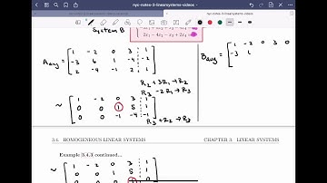 Linear Algebra 3.4 - Homogeneous Linear Systems (2 of 3)