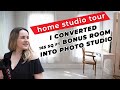 My Small Home Photography Studio Tour || How I converted a bonus room into a portrait photo studio