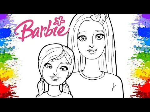 Colorir Desenho da Barbie doll Video Infantil Boneca Barbie Brinquedo  crianças brincando jogo niña 