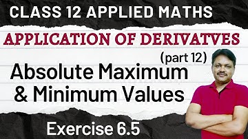 Application of Derivative Part 12 | Exercise 6.5 | class 12 Applied mathematics | Gaur Classes