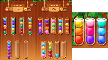 Woody Ball Sort Puzzle Gameplay 9, Android Games ios Walkthrough Simulator Think Brain